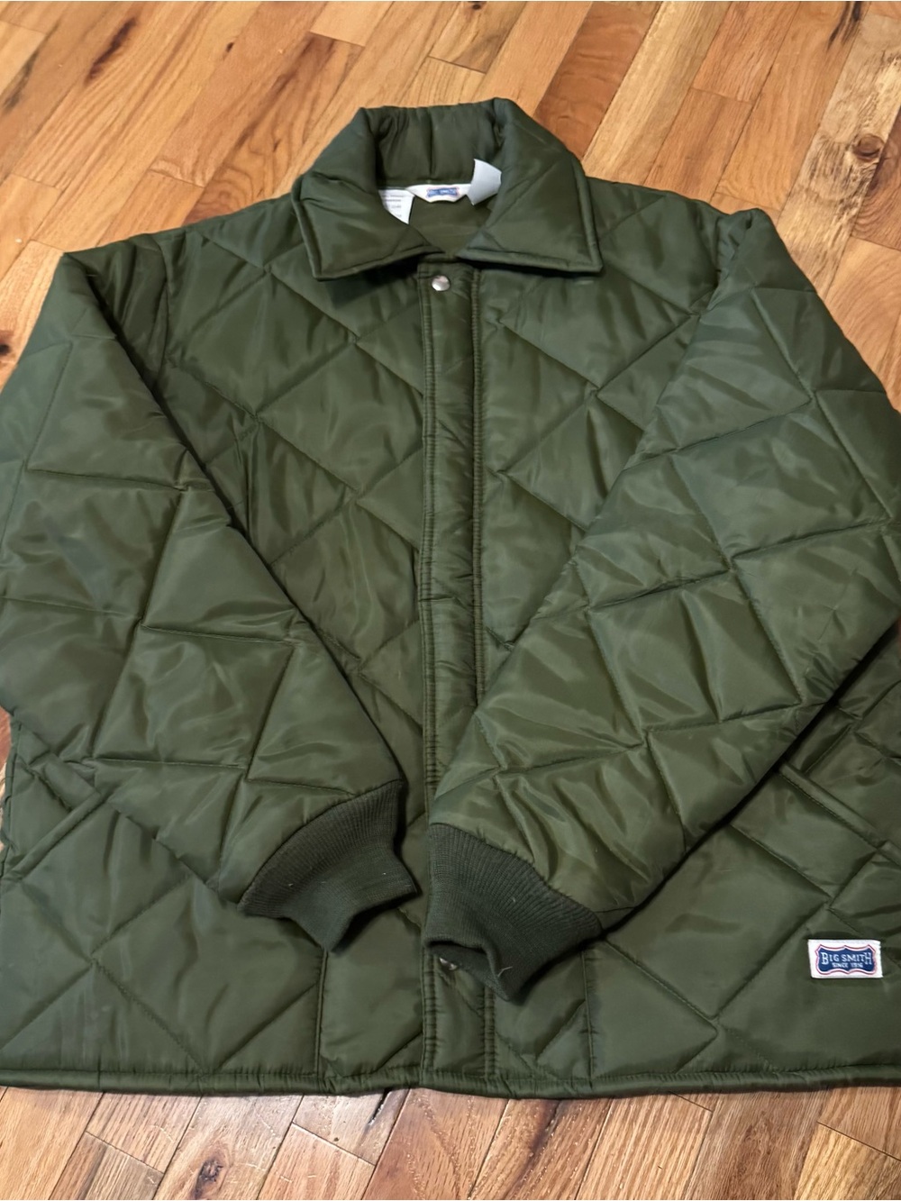 Big Smith Olive Diamond-Quilt Puffer Jacket